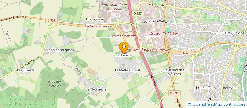 localisation de l'entreprise SCI JACA-AVON  SAINTES