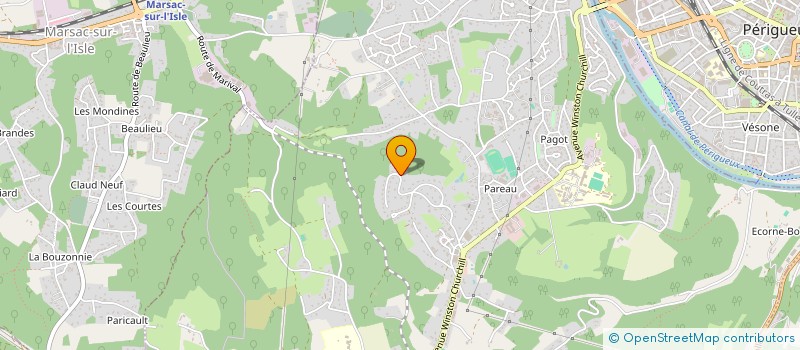 localisation de l'entreprise SCI JACDELBRI à COULOUNIEIX-CHAMIERS