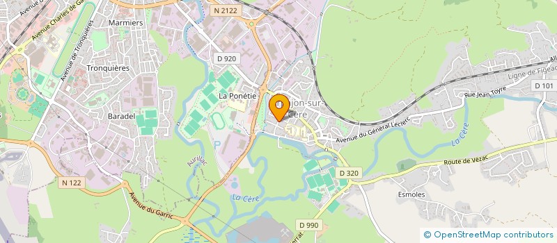 localisation de l'entreprise SCI JACK à ARPAJON-SUR-CERE