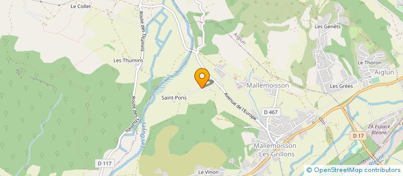 localisation de l'entreprise SCI JACK & CLO  MALLEMOISSON