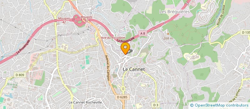 localisation de l'entreprise SCI JACOU à LE CANNET