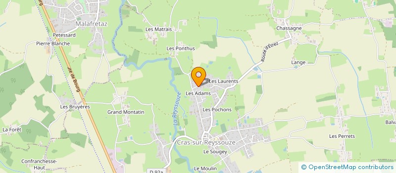 localisation de l'entreprise SCI JACQUEMET  BRESSE VALLONS