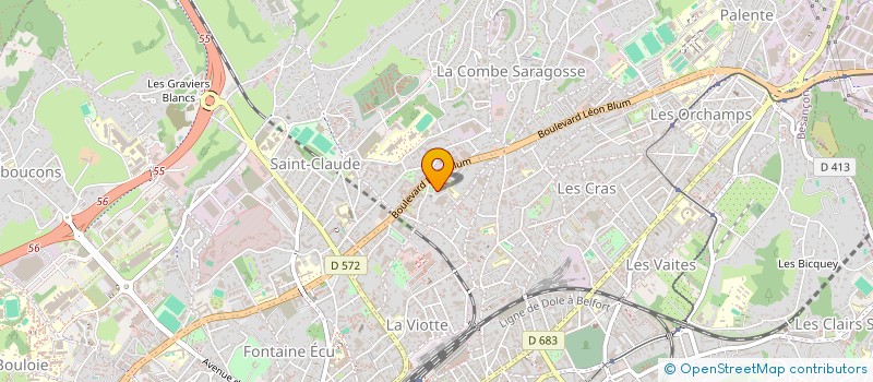 localisation de l'entreprise SCI JACQUEMIN  BESANCON