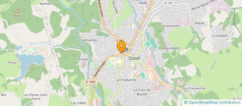 localisation de l'entreprise SCI JACQUES HELENE BAUDRY à USSEL