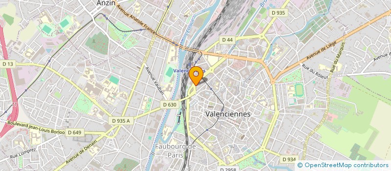 localisation de l'entreprise SCI JACQUES PERDRY  VALENCIENNES