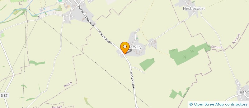 localisation de l'entreprise SCI JACQUET  HERVILLY