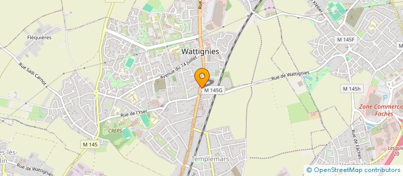 localisation de l'entreprise SCI JACQUET DERANEE  WATTIGNIES