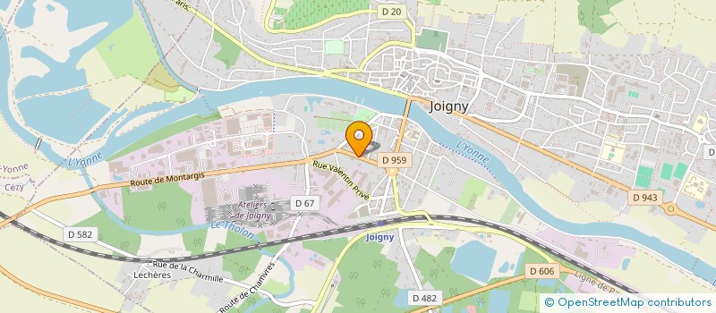 localisation de l'entreprise SCI JACQUILLAT à JOIGNY