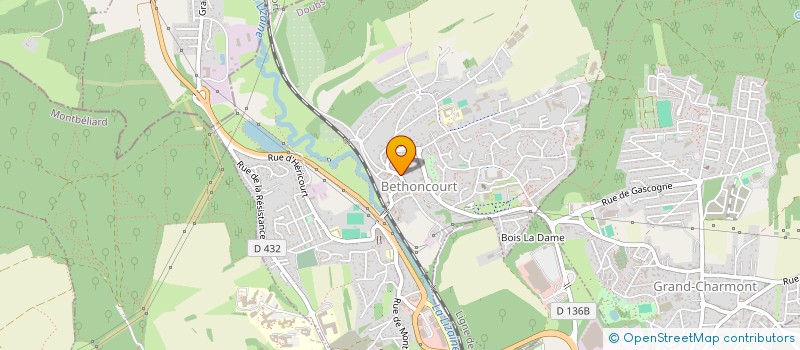 localisation de l'entreprise SCI JACQUOT  BETHONCOURT