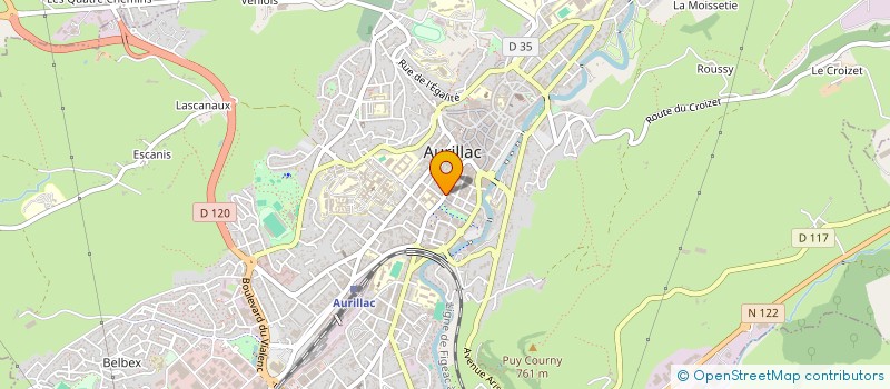 localisation de l'entreprise SCI JACRAY à AURILLAC