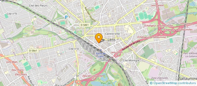 localisation de l'entreprise SCI JACS  LENS