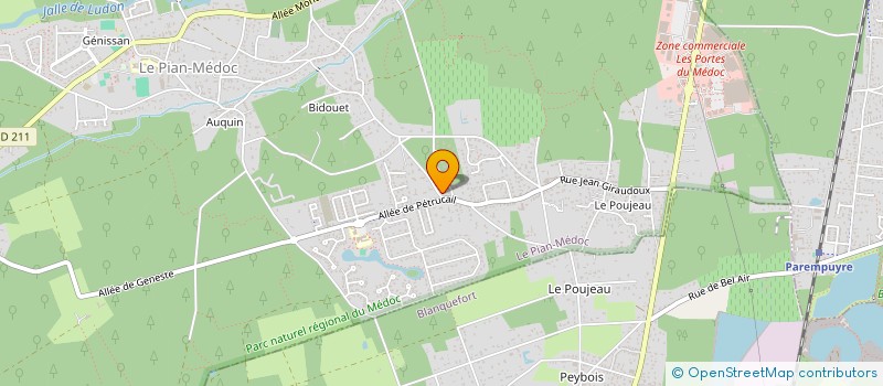 localisation de l'entreprise SCI JADE  LE PIAN-MEDOC