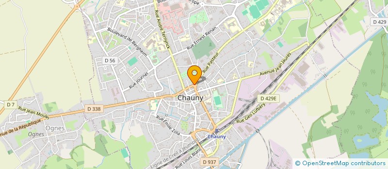 localisation de l'entreprise SCI JADE  CHAUNY