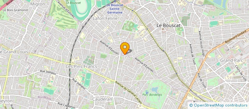 localisation de l'entreprise SCI JADE  LE BOUSCAT