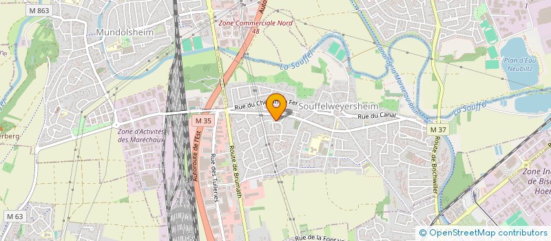 localisation de l'entreprise SCI JADE  SOUFFELWEYERSHEIM