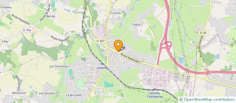 localisation de l'entreprise SCI JADE  LENTILLY