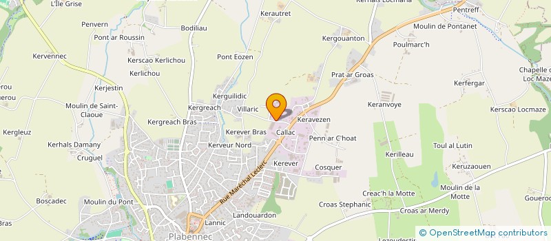 localisation de l'entreprise SCI JADE  PLABENNEC