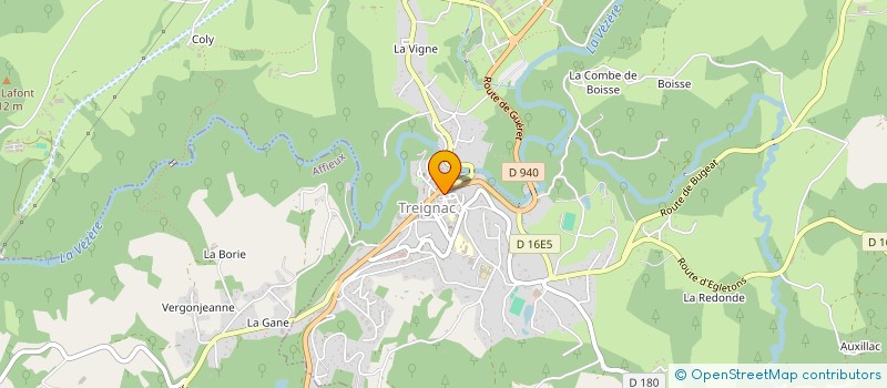 localisation de l'entreprise SCI JADEP  TREIGNAC