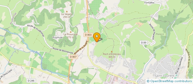 localisation de l'entreprise SCI JADOT  BELMONT-BRETENOUX