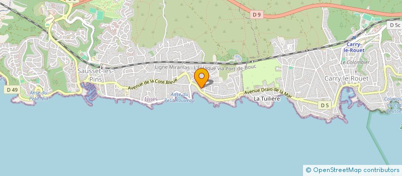 localisation de l'entreprise SCI JAEL  SAUSSET-LES-PINS