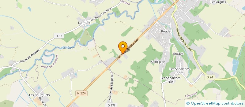 localisation de l'entreprise SCI JAFAR  LEVIGNAC