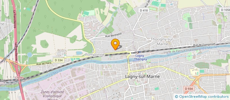 localisation de l'entreprise SCI JAG à POMPONNE