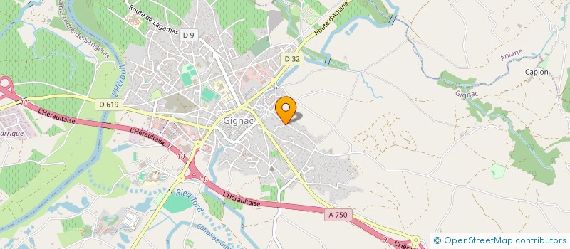 localisation de l'entreprise SCI JAGBA  GIGNAC