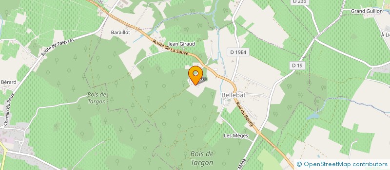 localisation de l'entreprise SCI JAGOUX  BELLEBAT