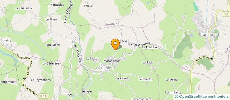 localisation de l'entreprise SCI JAHM  LA GIMOND