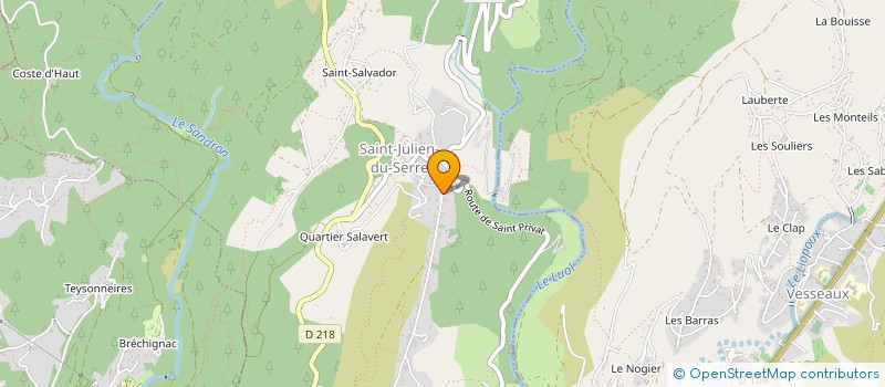 localisation de l'entreprise SCI JAL.J.G.  SAINT-JULIEN-DU-SERRE