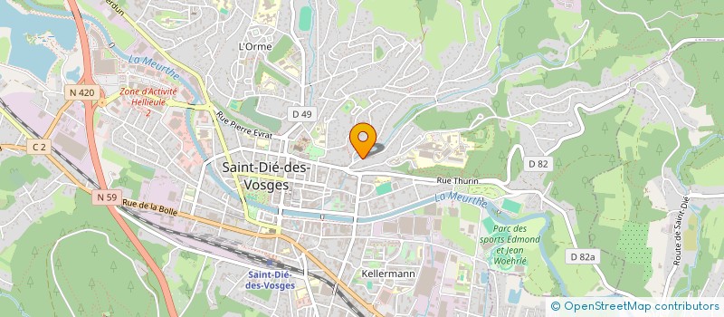 localisation de l'entreprise SCI JALICE à SAINT-DIE-DES-VOSGES