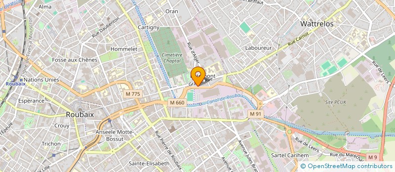 localisation de l'entreprise SCI JAM  ROUBAIX