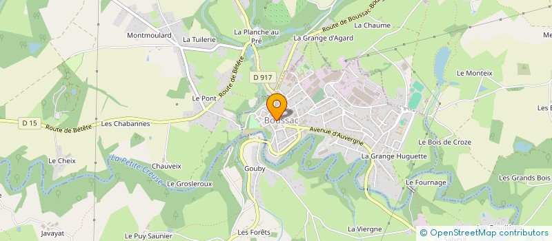 localisation de l'entreprise SCI JAM à BOUSSAC