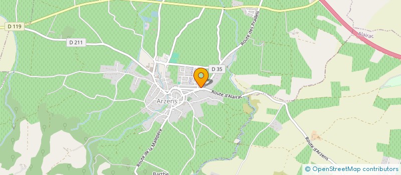 localisation de l'entreprise SCI JAM  ARZENS