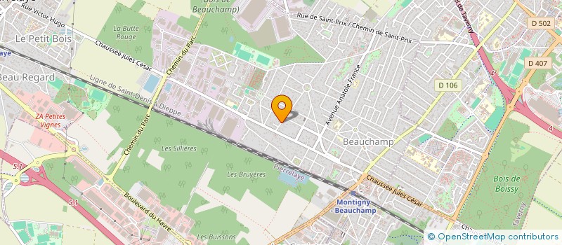 localisation de l'entreprise SCI JAMAIS 2 SANS 3  BEAUCHAMP