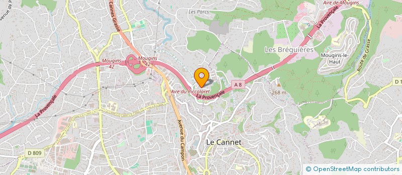 localisation de l'entreprise SCI JAMBON à LE CANNET