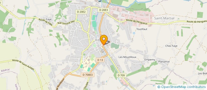 localisation de l'entreprise SCI JAMOT  RIBERAC