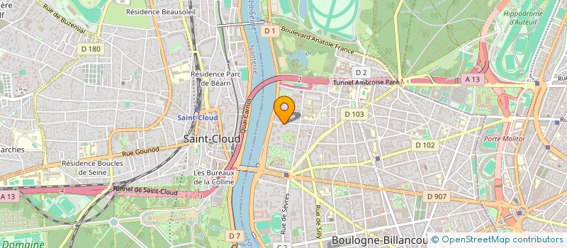 localisation de l'entreprise SCI JAMS THIERS à BOULOGNE-BILLANCOURT