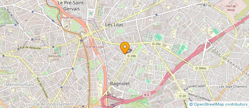 localisation de l'entreprise SCI JAMYR à BAGNOLET