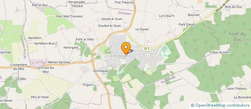 localisation de l'entreprise SCI JAN  LOCRONAN