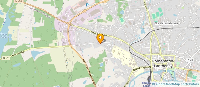 localisation de l'entreprise SCI JANDO  ROMORANTIN-LANTHENAY