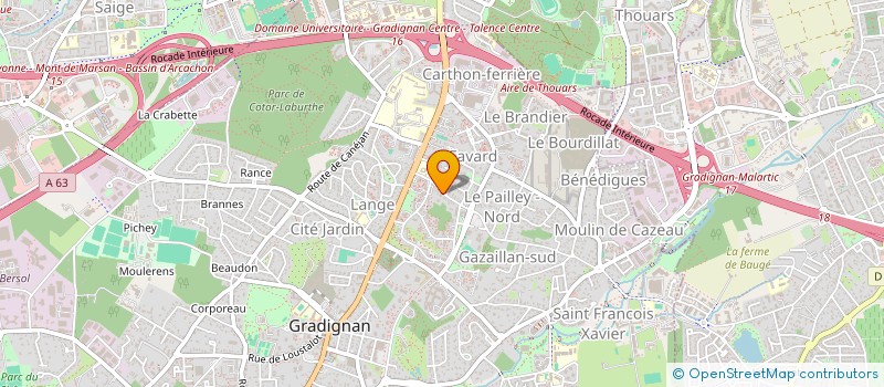 localisation de l'entreprise SCI JANE 2  GRADIGNAN