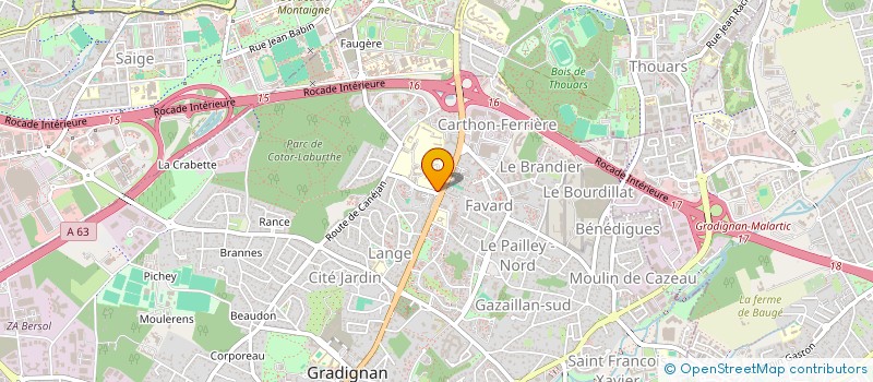 localisation de l'entreprise SCI JANE III  GRADIGNAN