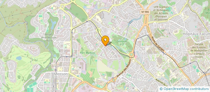 localisation de l'entreprise SCI JANO à MONTPELLIER