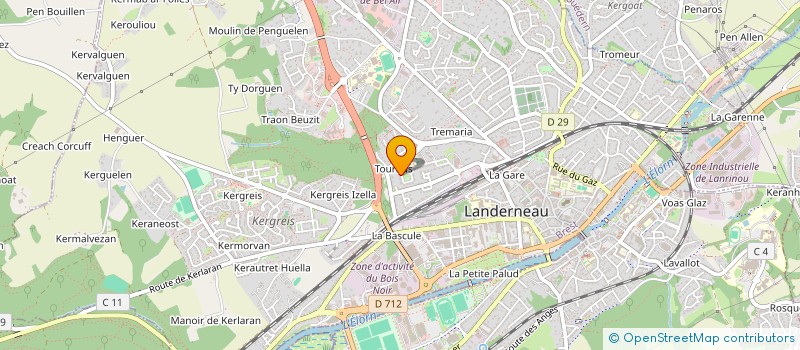 localisation de l'entreprise SCI JANS  LANDERNEAU