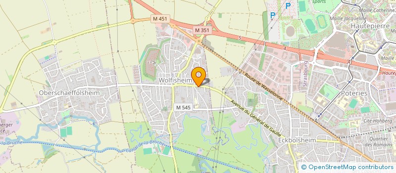 localisation de l'entreprise SCI JANUS  WOLFISHEIM