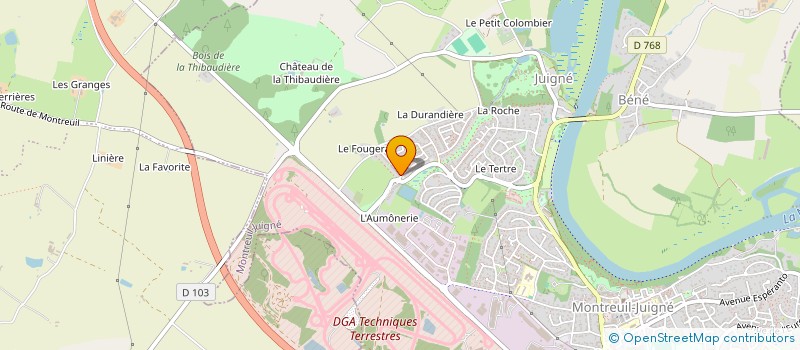 localisation de l'entreprise SCI JAO  MONTREUIL-JUIGNE