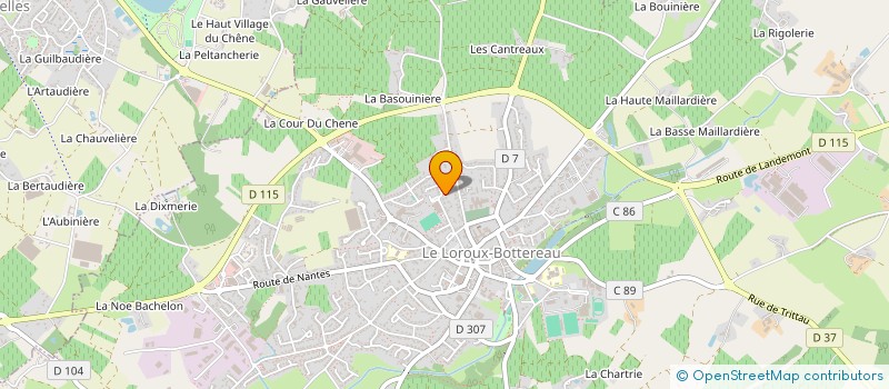 localisation de l'entreprise SCI JAPIVIC  LE LOROUX-BOTTEREAU