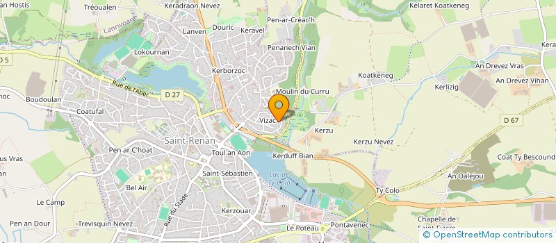 localisation de l'entreprise SCI JARDIN DE LA MER D'IROISE  SAINT-RENAN