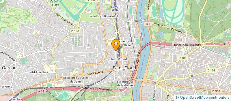 localisation de l'entreprise SCI JARIE STUDIO à SAINT-CLOUD